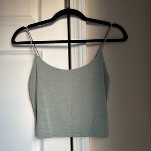 PacSun Basics Light Green Crop Tank Top Size M
